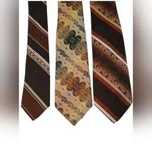 Vintage 60's 70's Lot 3 Ties